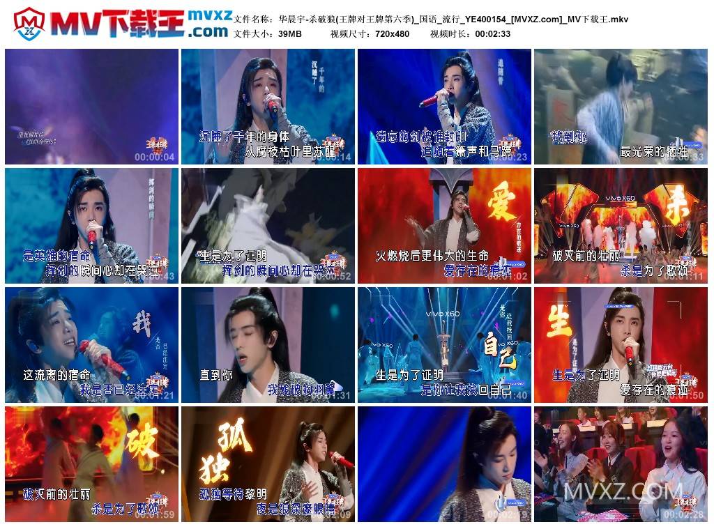 华晨宇-杀破狼(王牌对王牌第六季)_国语_流行_YE400154